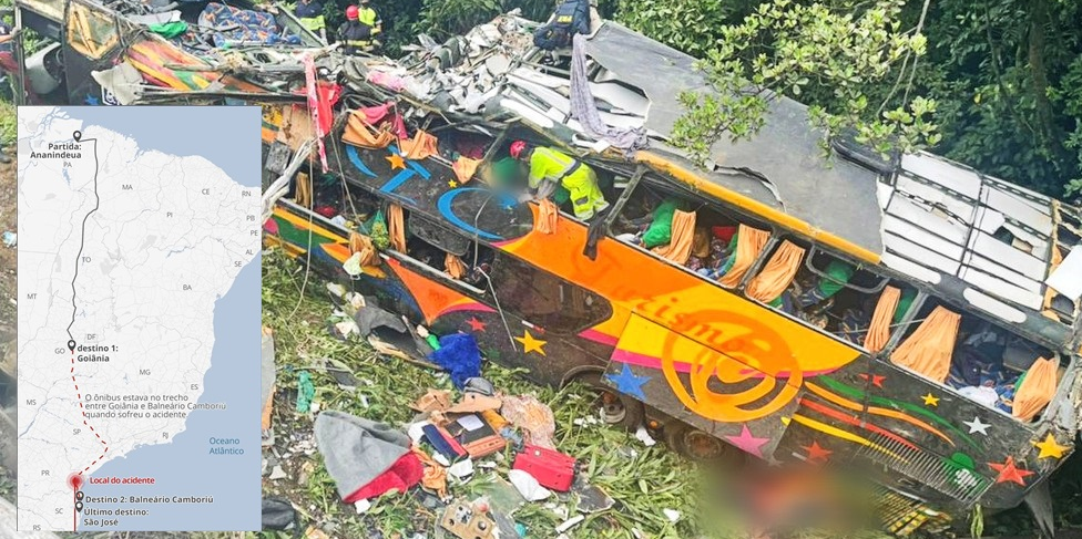 Acidente de ônibus que trazia trabalhadores do Pará para SC deixa mortos e dor para quem migrava atrás de emprego